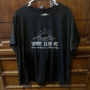 Spirit Lead Me Black Short Sleeve Graphic Tee - Women